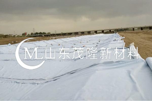 《松花江一級支流英格吐河上游生態保護修復工程項目》土工布施工